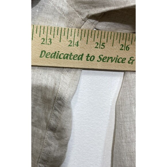 MNG Man Mango Linen Shirt Mens XL Beige Regular Fit Long Sleeve Button Up Eco - Picture 8 of 11